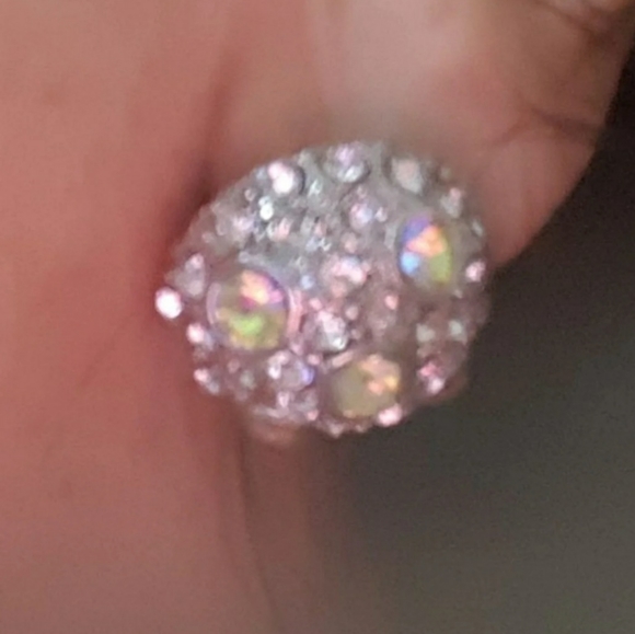 VINTAGE Crystal Earrings Pierced - Picture 1 of 4